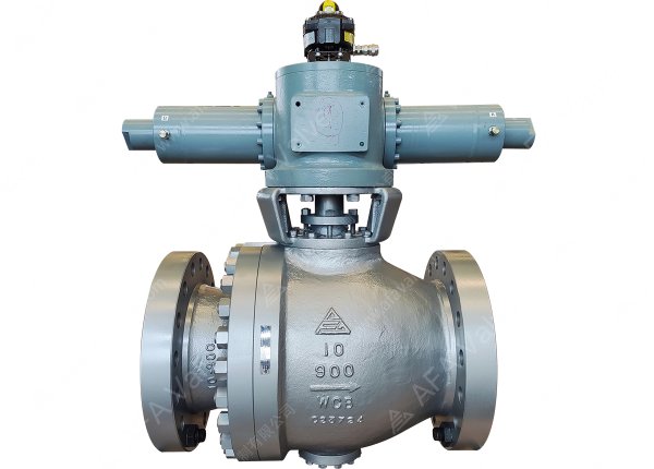 10" 900磅 WCB材质 电液联动硬密封耐磨C型球阀