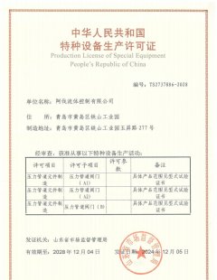 特种设备生产许可证TS